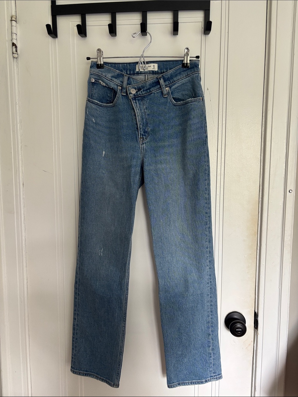 Abercrombie & Fitch Straight-Leg Jeans in Light Blue Denim